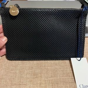 New Clare V Black wallet clutch with tabs